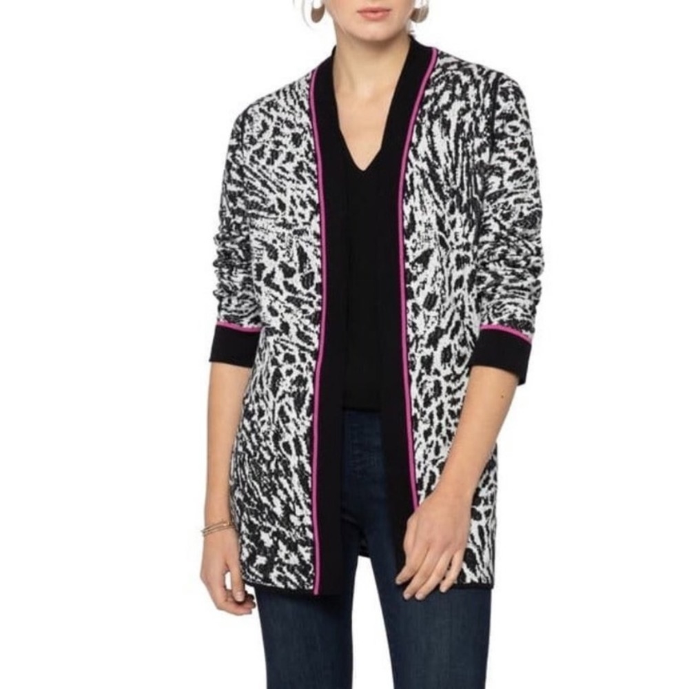 NIC + ZOE Multitasker Animal Print Cardigan